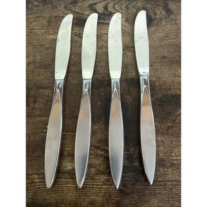 Oneidacraft Deluxe Profile (4) Table Knifes Stainless Flatware Replacements 9"